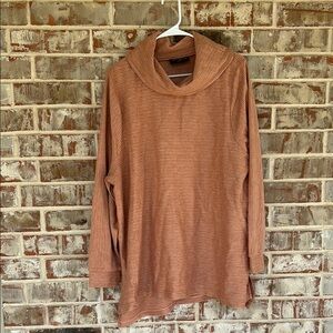 Lane Bryant Coral Cowl Neck Sweater
